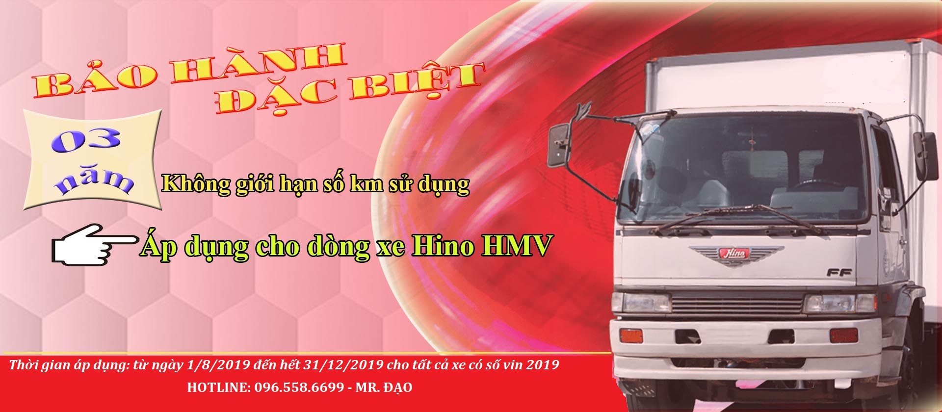 KHUYẾN MẠI BẢO HÀNH XE HINO 2019
